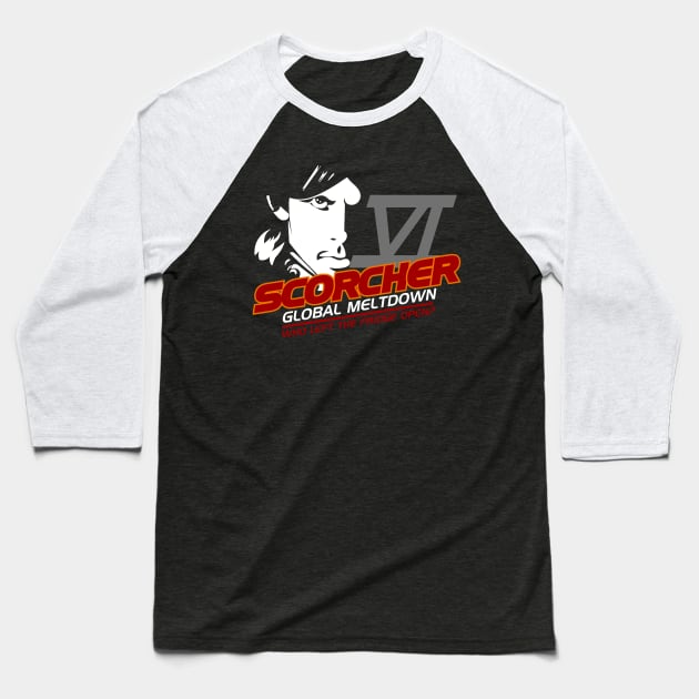 Tugg Speedman Scorcher VI Who Left the Fridge Open Baseball T-Shirt by Meta Cortex